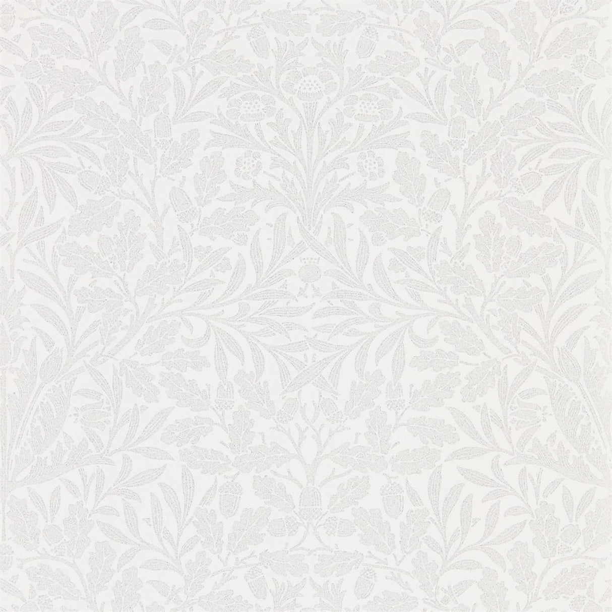Morris & Co Pure Net Ceiling Chalk/Silver Wallpaper