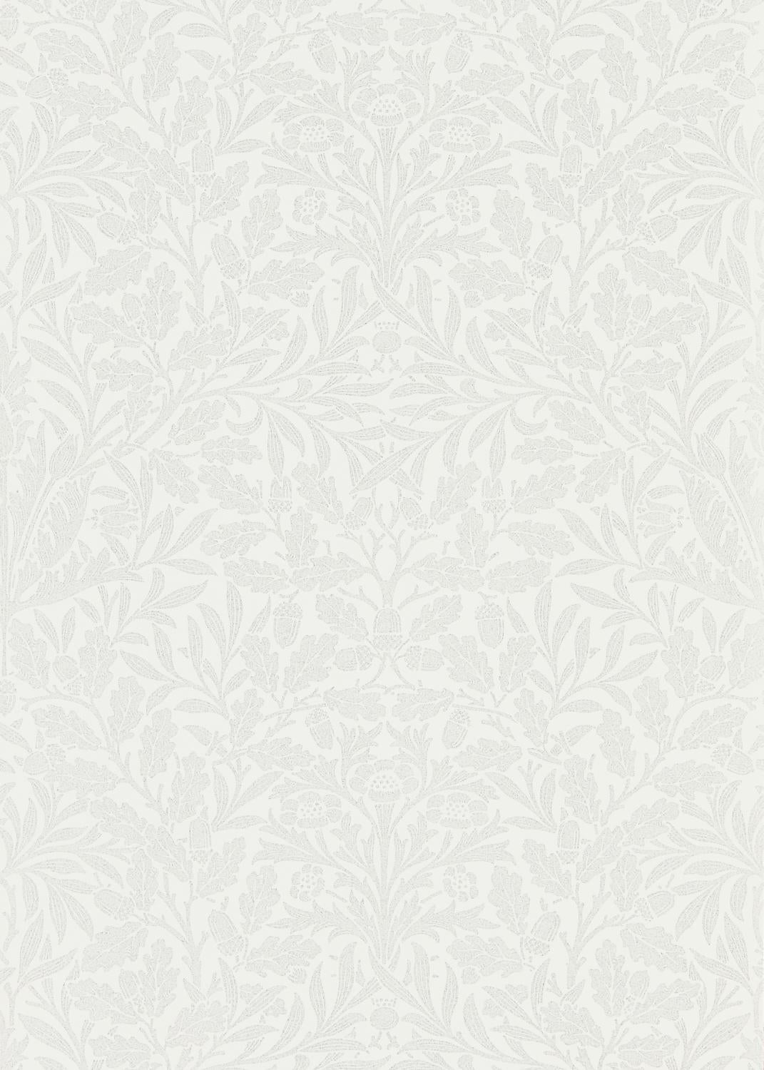 Morris & co Pure Net Ceiling Chalk/Silver Wallpaper