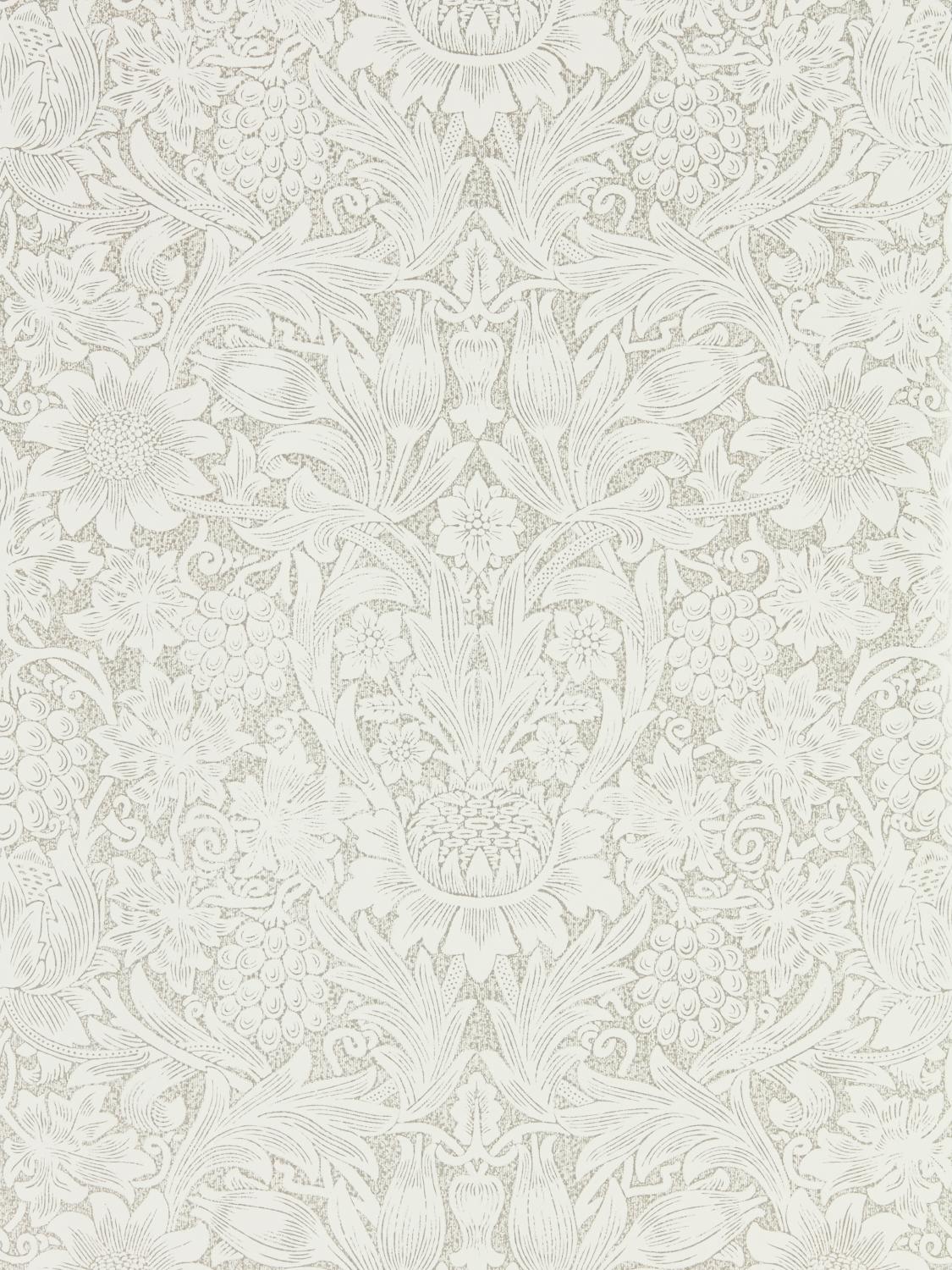 Morris & co Pure Sunflower Chalk/Silver Wallpaper