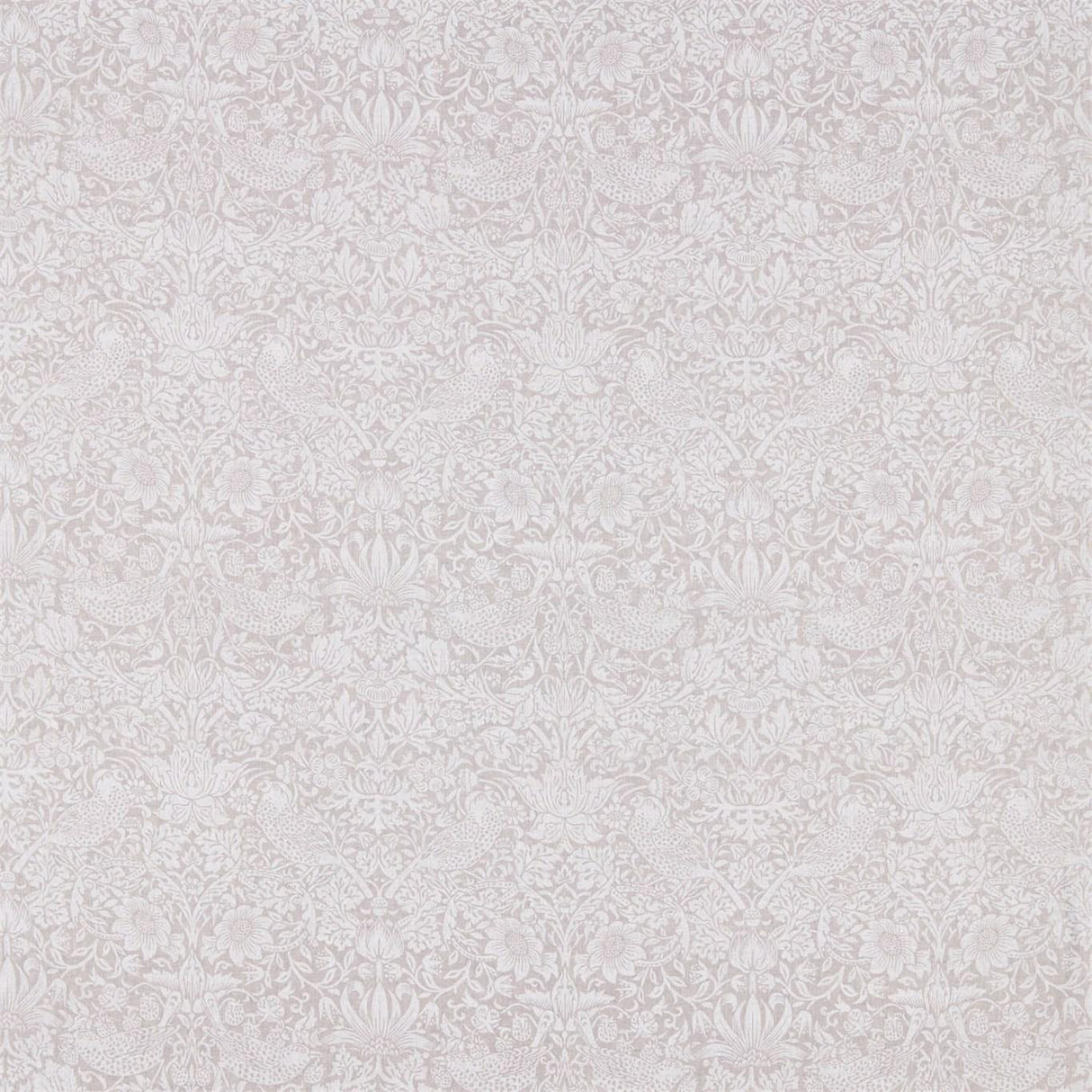Morris & Co Pure Strawberry Thief Dove Fabric