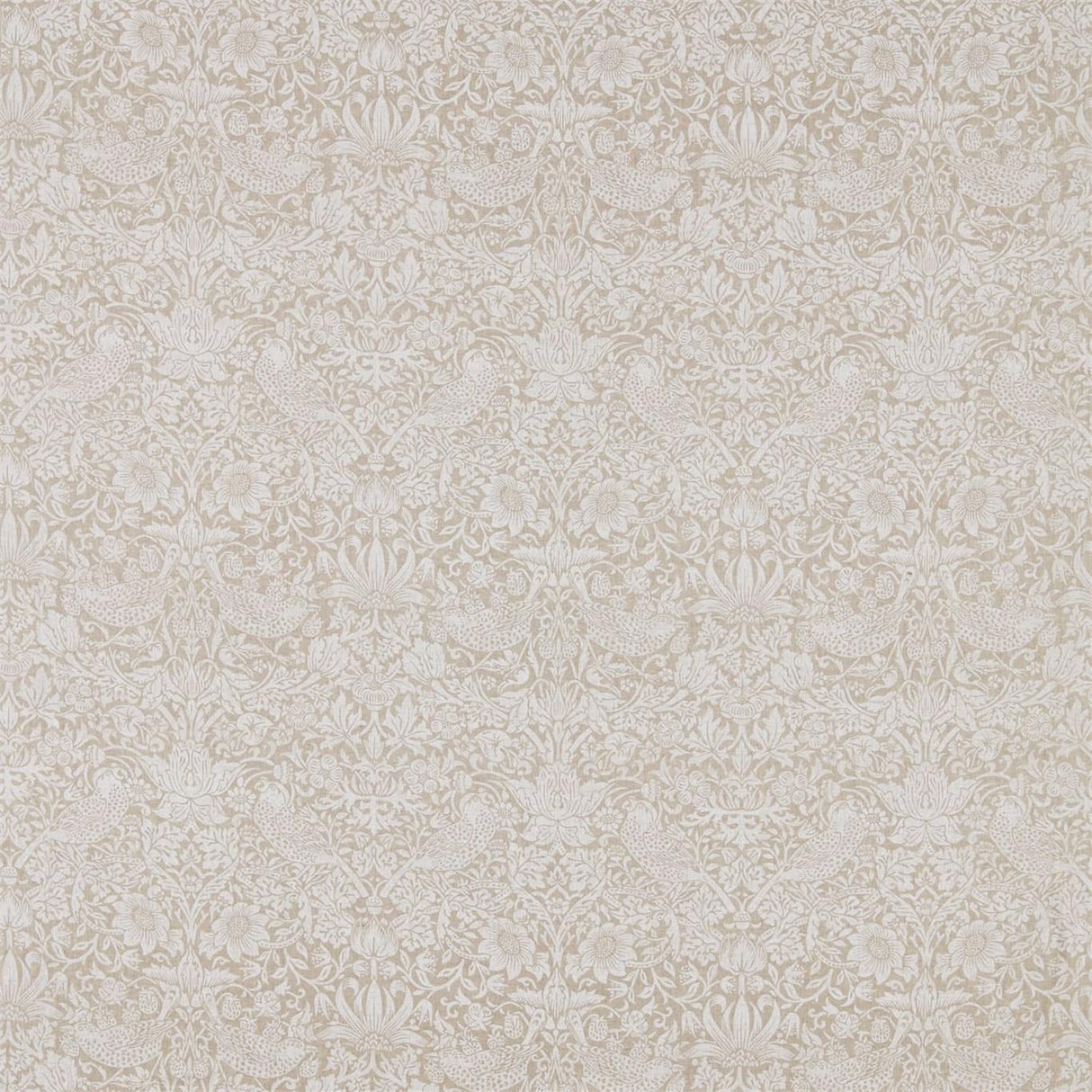 Morris & Co Pure Strawberry Thief Flax Fabric