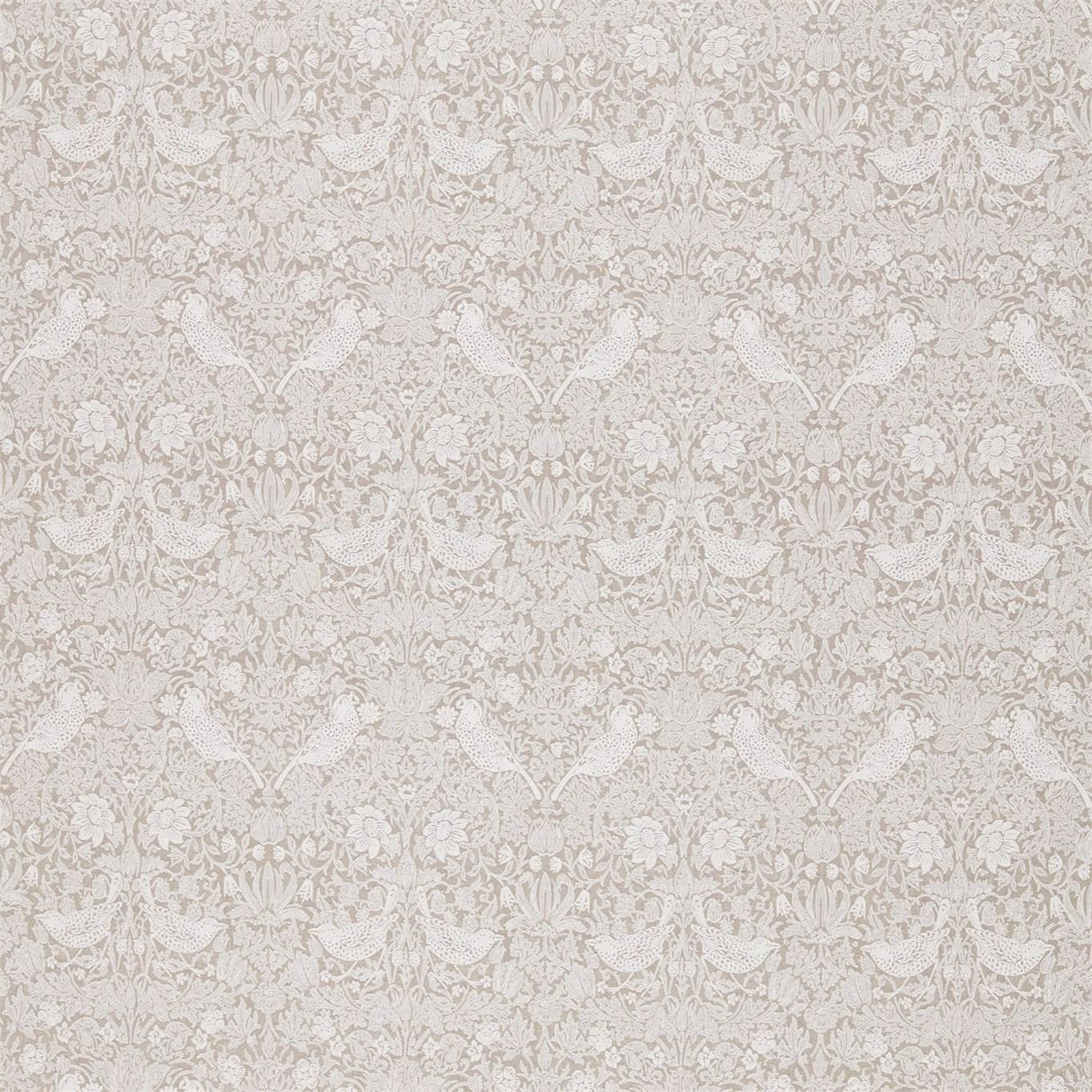 Morris & Co Pure Strawberry Thief Embroidery Flax Fabric