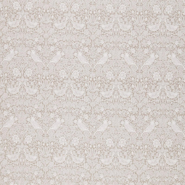 Morris & Co Pure Strawberry Thief Embroidery Flax Fabric