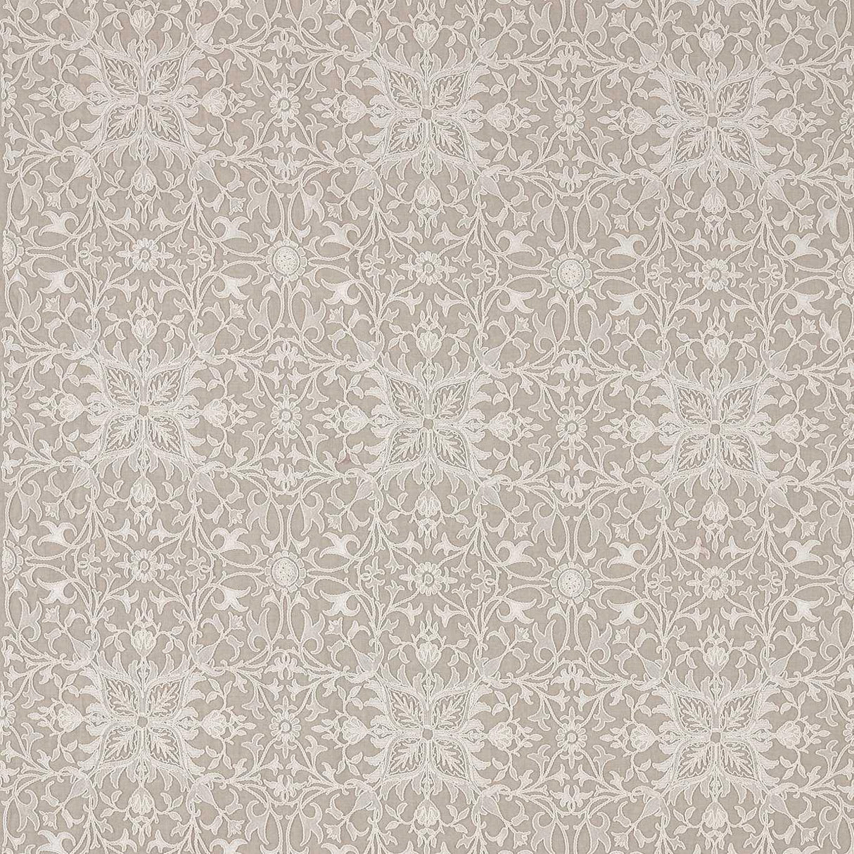 Morris & Co Pure Net Ceiling Embroidery Flax Fabric