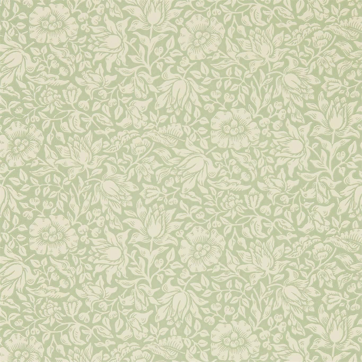 Morris & Co Mallow Apple Green Wallpaper