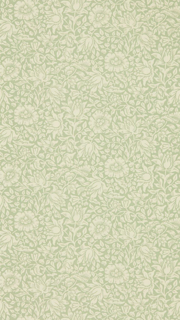 Morris & Co Mallow Apple Green Wallpaper