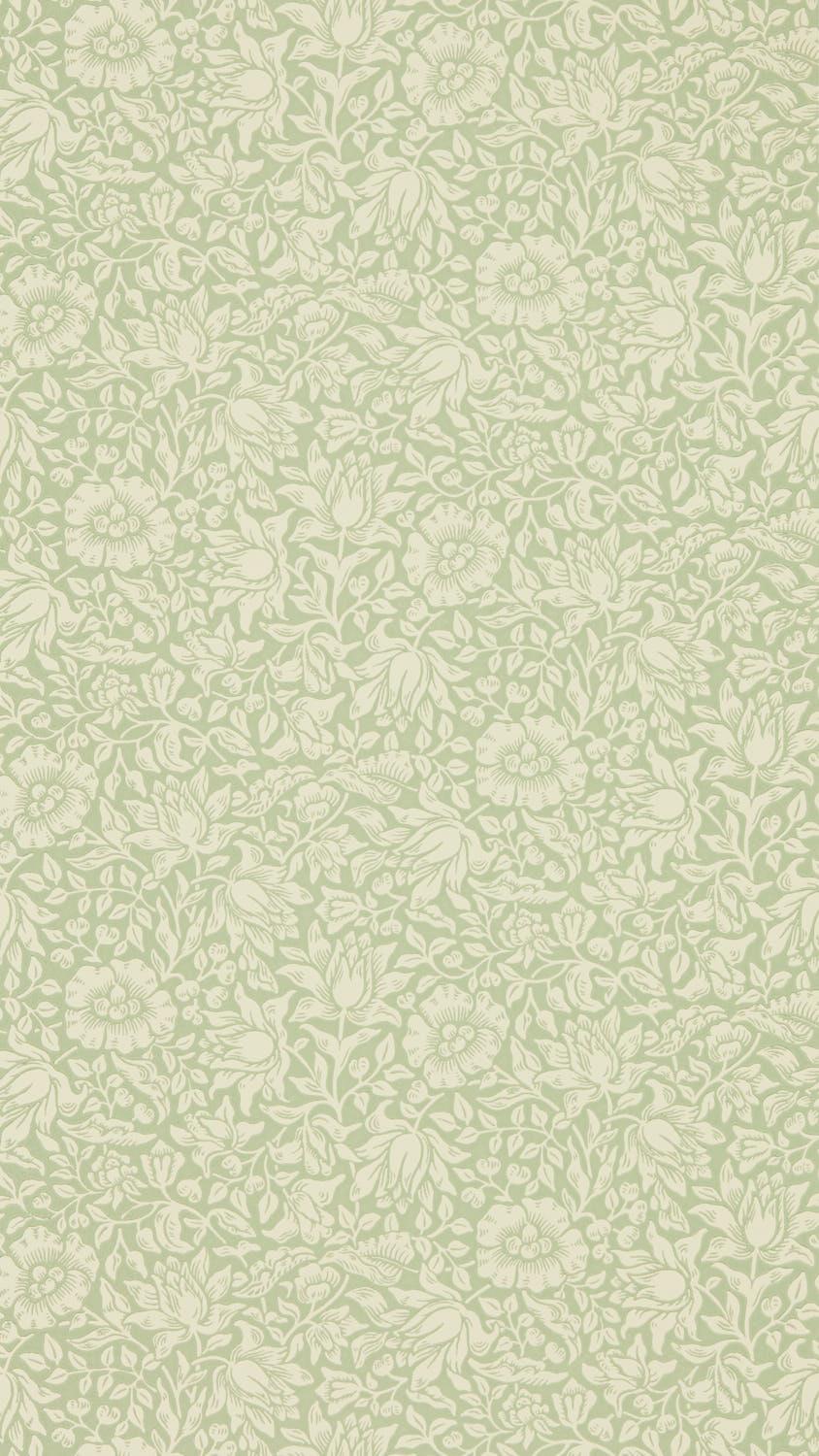 Morris & co Mallow Apple Green Wallpaper
