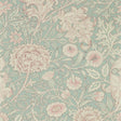 Morris & Co Double Bough Teal Rose Wallpaper