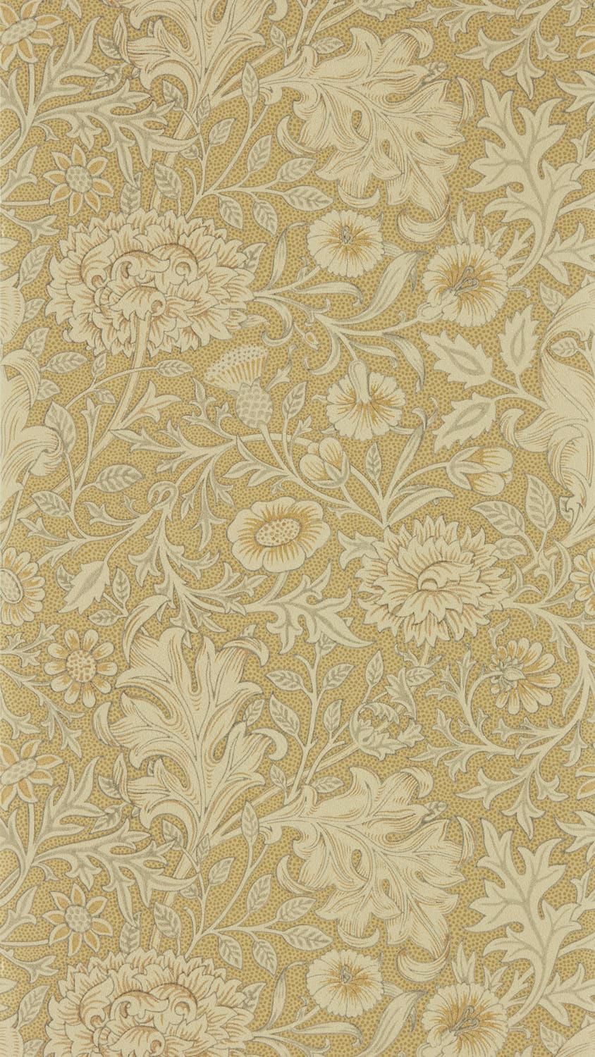 Morris & co Double Bough Antique Gold Wallpaper
