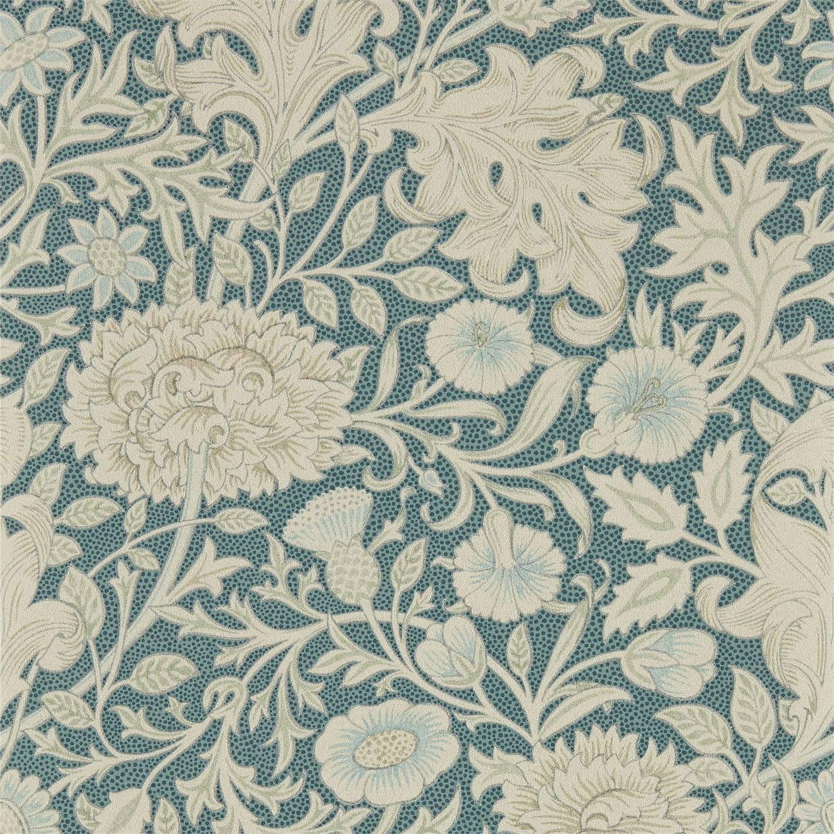 Morris & Co Double Bough Slate Blue Wallpaper
