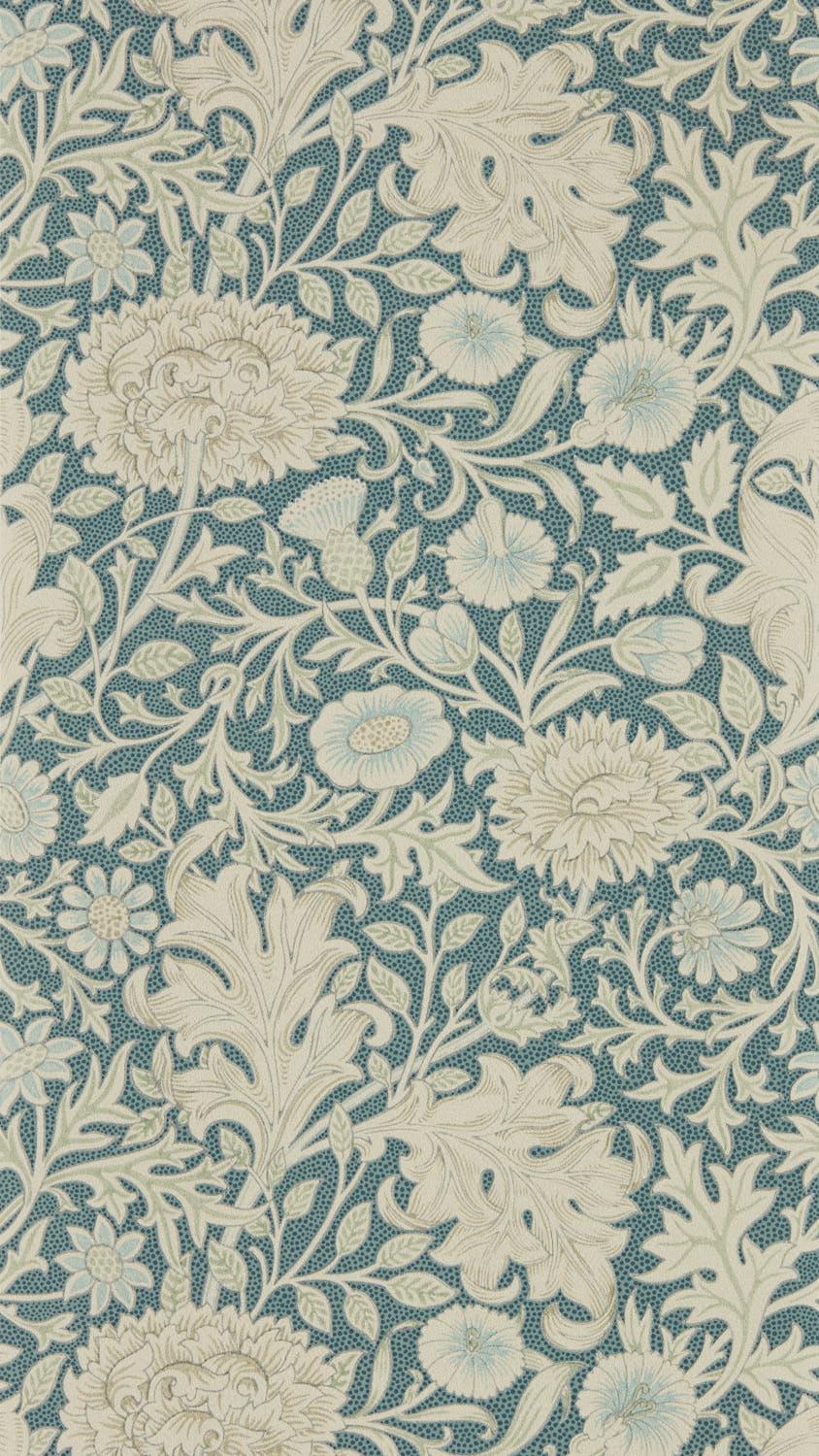 Morris & co Double Bough Slate Blue Wallpaper