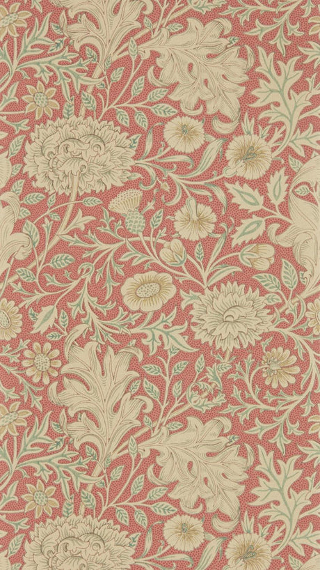 Morris & co Double Bough Carmine Red Wallpaper