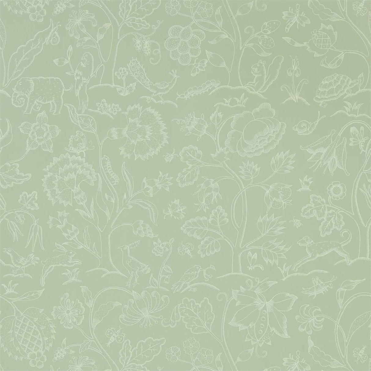 Morris & Co Middlemore Sage Grey Wallpaper