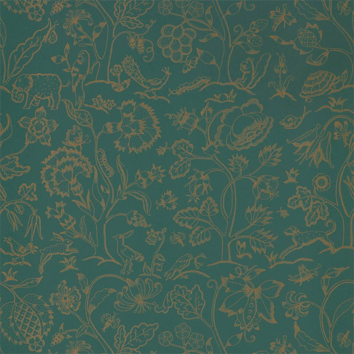 Morris & Co Middlemore Moss Gold Wallpaper