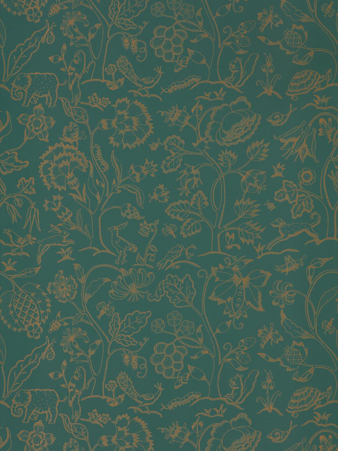 Morris & co Middlemore Moss Gold Wallpaper