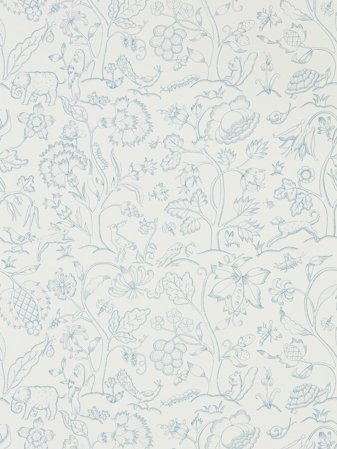 Morris & co Middlemore Cornflower Chalk Wallpaper