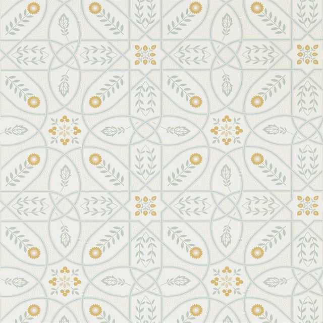 Morris & Co Brophy Trellis Ivory Sage Wallpaper