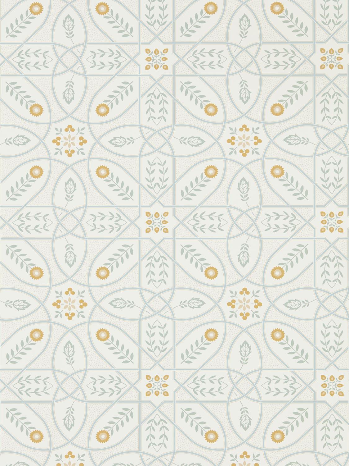 Morris & co Brophy Trellis Ivory Sage Wallpaper