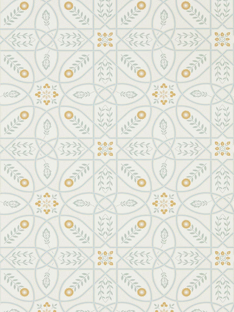 Morris & co Brophy Trellis Ivory Sage Wallpaper