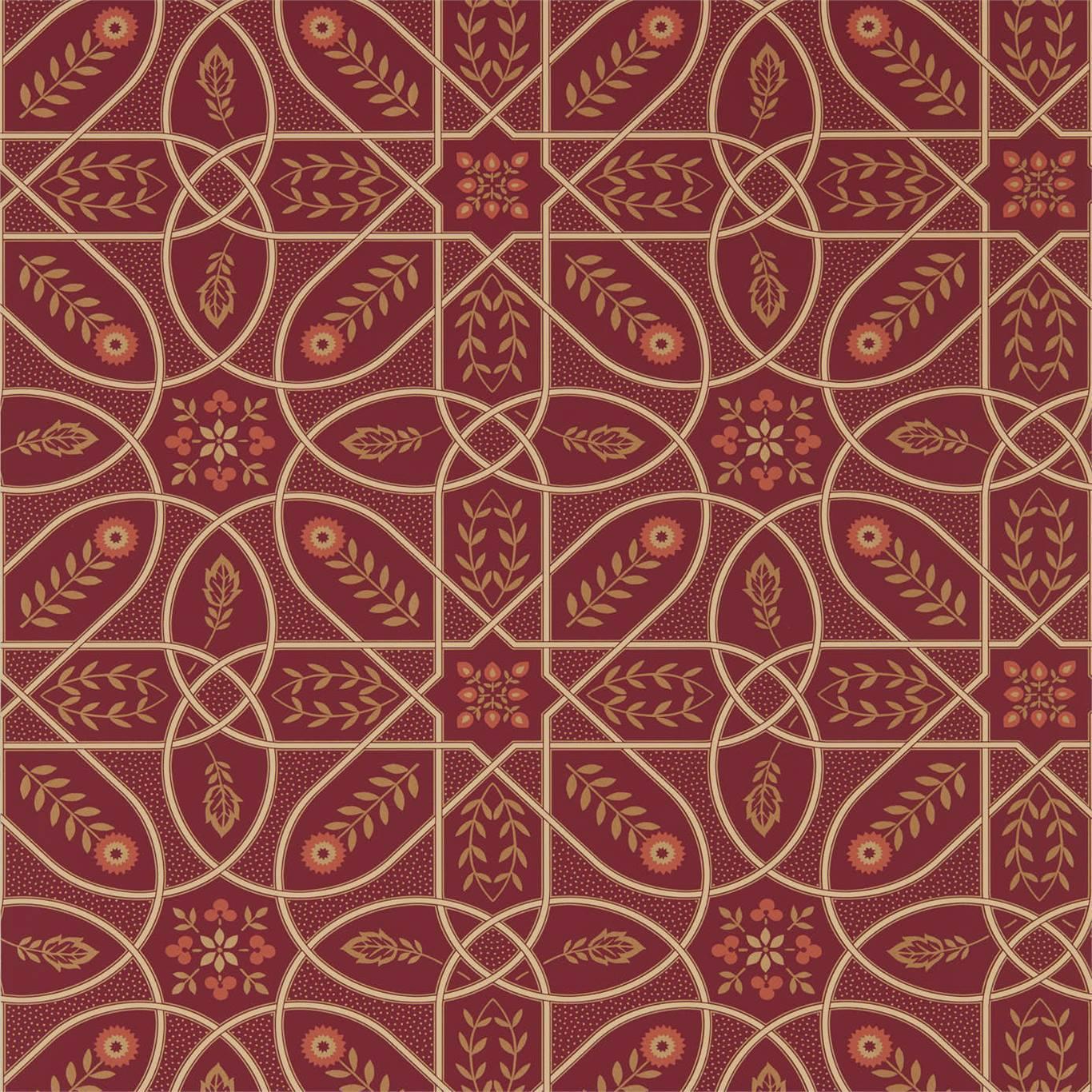 Morris & Co Brophy Trellis Russet Gold Wallpaper by Morris & Co