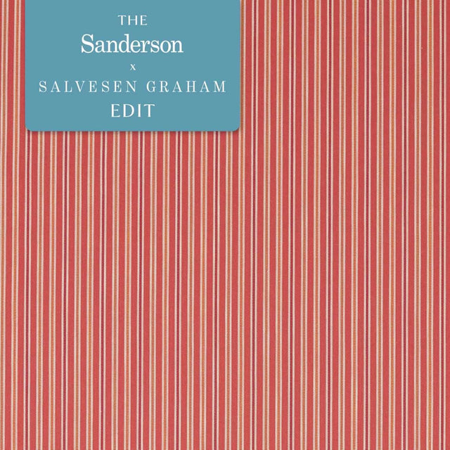 Sanderson Melford Stripe Rowan Berry Fabric