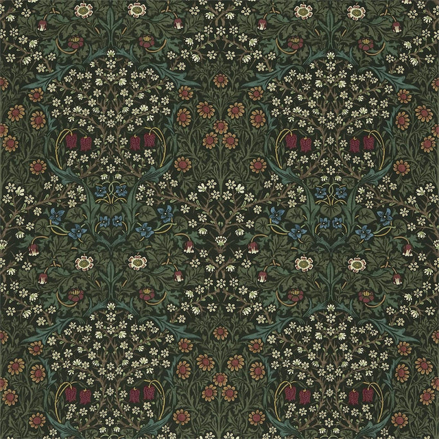 Morris & Co Blackthorn Green Fabric