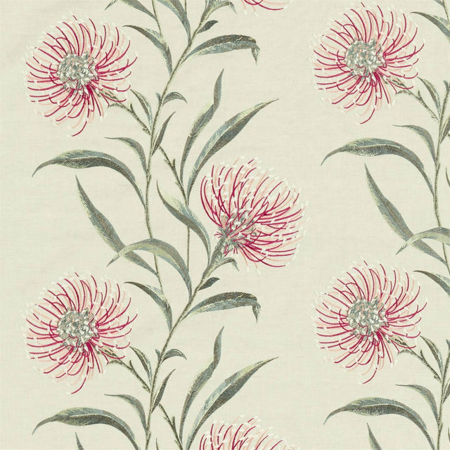 Sanderson Catherinae Embroidery Fuchsia Fabric