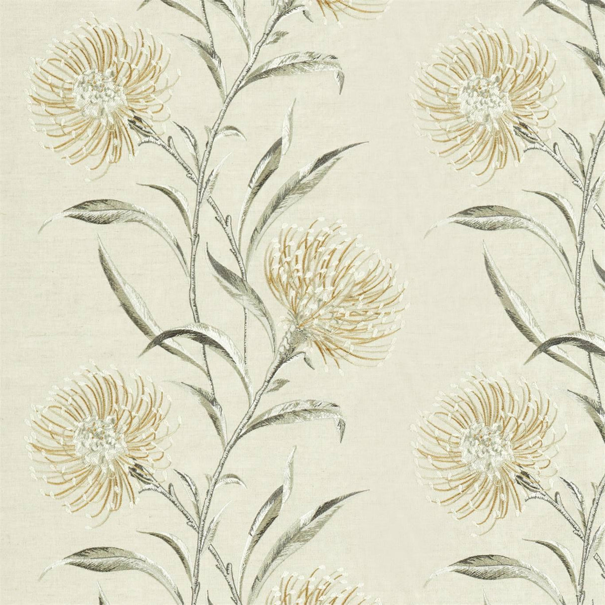 Sanderson Catherinae Embroidery Hay Fabric