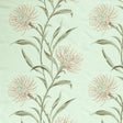 Sanderson Catherinae Embroidery Silver Mint Fabric