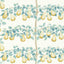 Sanderson Perry Pears Gold/Aqua Fabric