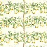 Sanderson Perry Pears Ochre/Leaf Green Fabric