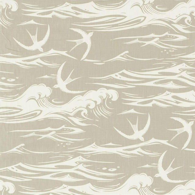 Sanderson Swallows at Sea Linen Fabric