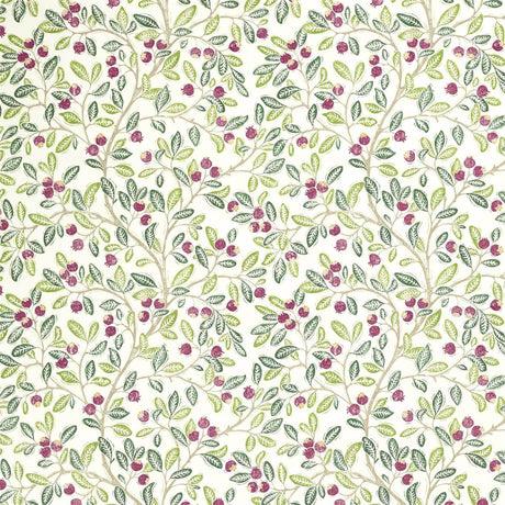 Sanderson Wild Berries Fern/Mulberry Fabric