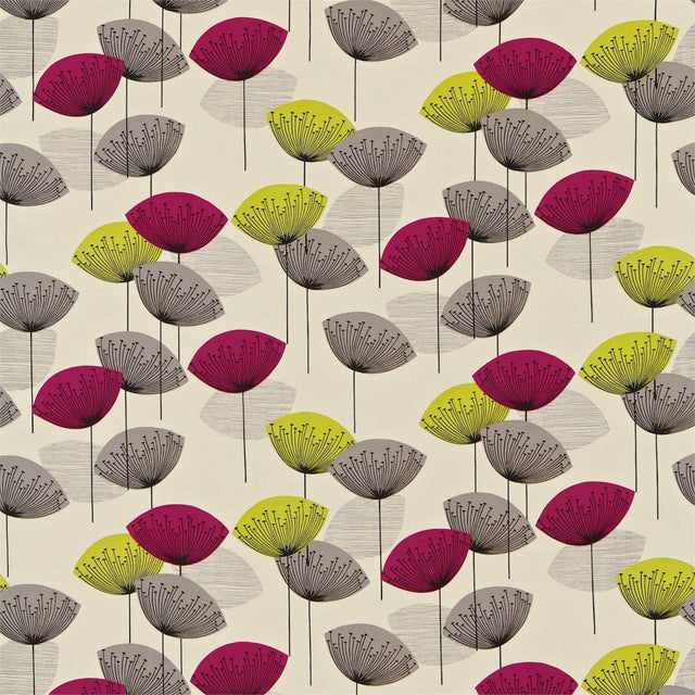 Sanderson Dandelion Clocks Black Currant Fabric