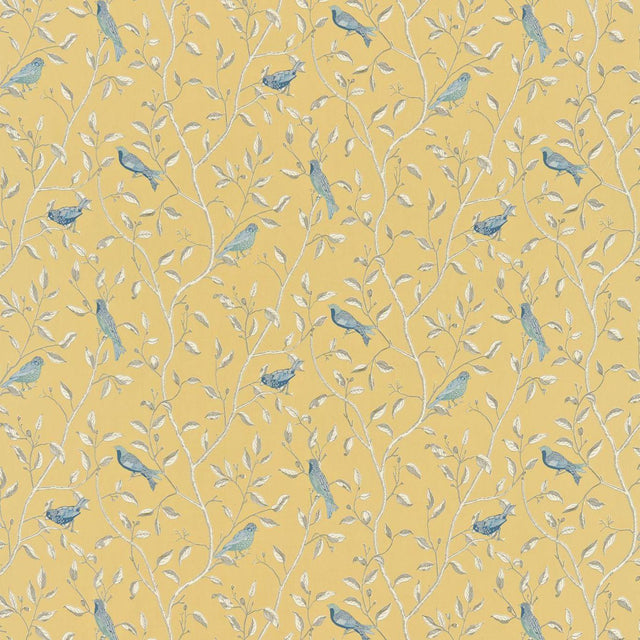 Sanderson Finches Yellow Fabric