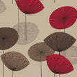 Sanderson Dandelion Clocks Red Wallpaper