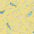 Sanderson Finches Yellow Wallpaper