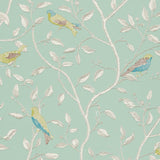 Sanderson Finches Duck Egg Wallpaper