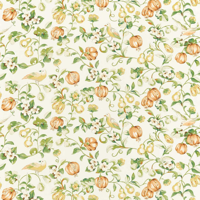 Sanderson Pear & Pomegranate Teal/ Papaya Fabric
