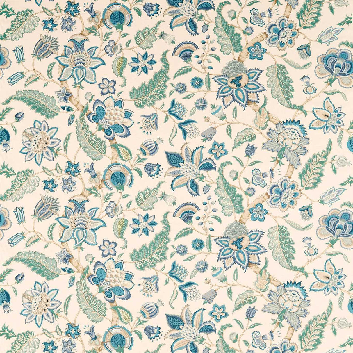 Sanderson Newnham Courtney Eucalyptus/Cadet Blue Fabric