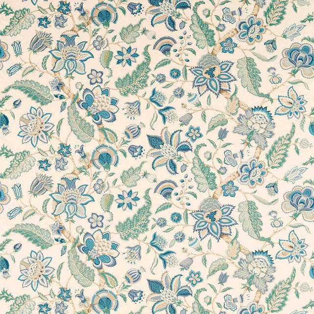 Sanderson Newnham Courtney Eucalyptus/Cadet Blue Fabric