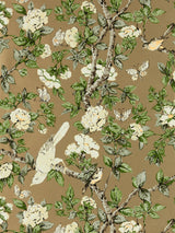 Sanderson Caverley Gold Metallic/Gardenia Green Wallpaper