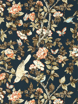 Sanderson Caverley Indigo Blue/Rowan Berry Wallpaper