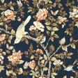 Sanderson Caverley Indigo Blue/Rowan Berry Wallpaper