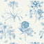 Sanderson Etchings & Roses China Blue Wallpaper