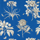 Sanderson Etchings & Roses French Blue Wallpaper