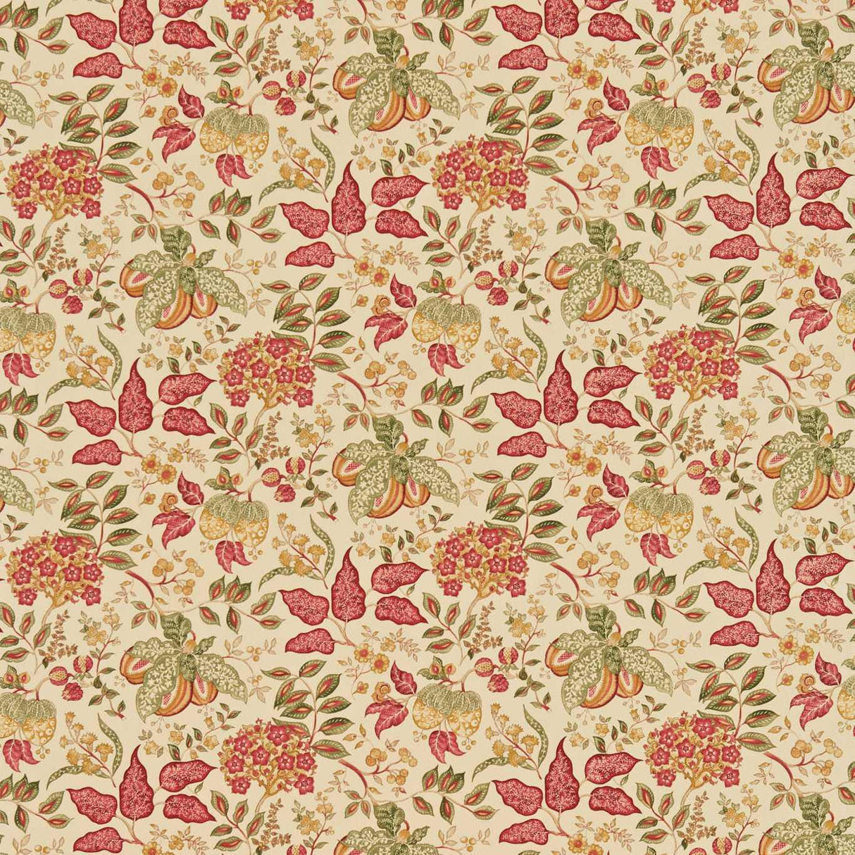 Sanderson Madagascar Gold/Red Fabric