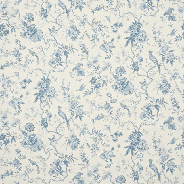Sanderson Pillemont Toile Ivory/China Blue Fabric
