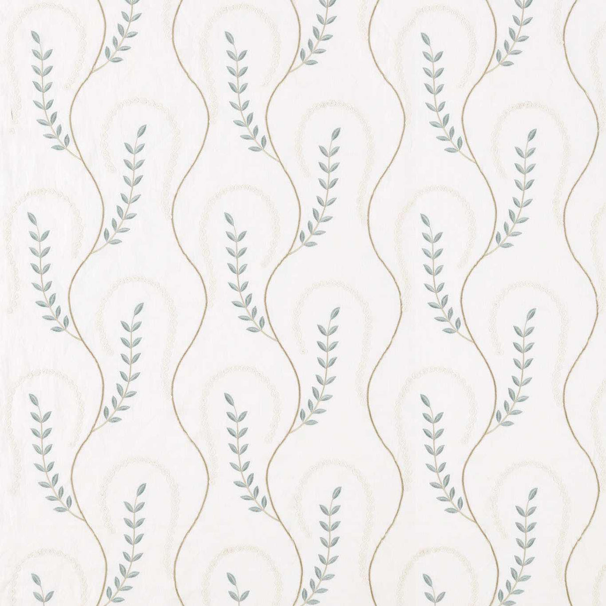 Sanderson Chamomile Trail Teal/Green Fabric
