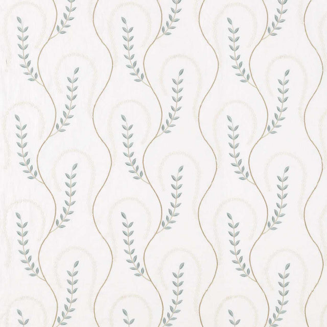 Sanderson Chamomile Trail Teal/Green Fabric